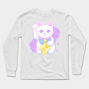 Maneki Neko (pastel) Long Sleeve T-Shirt